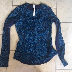 Lululemon Navy Long Sleeve run top